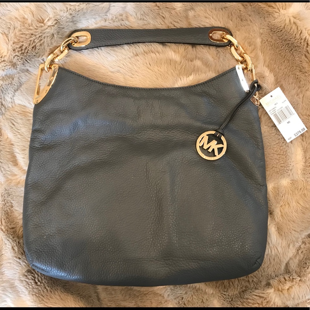 👜NWT MICHAEL KORS LEATHER SLATE PURSE 👜